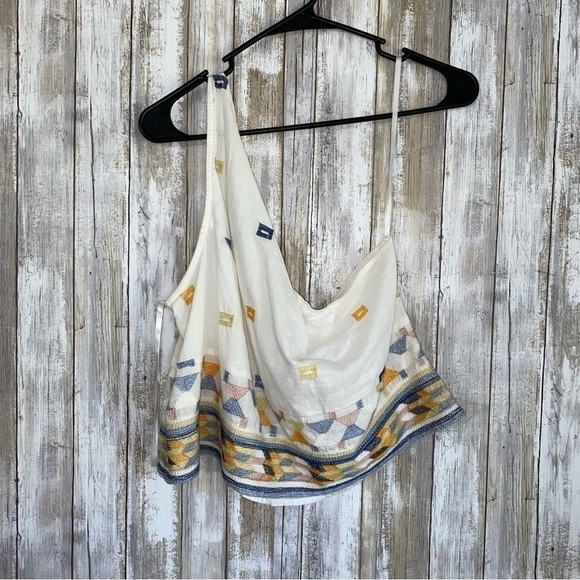 NWT Free People Bali Babe One Shoulder Stitch Crop - Picture 2 of 6